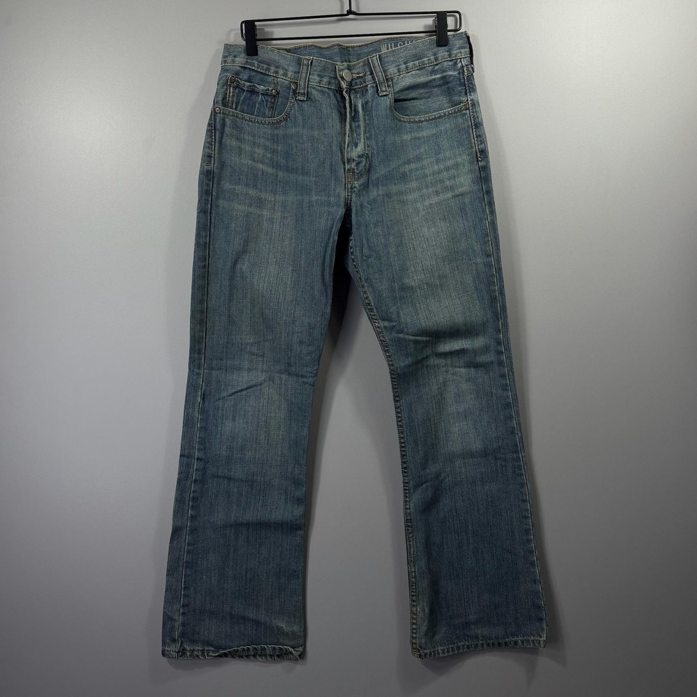 Bullhead Jeans Mens 32x28 Blue Medium Wash Denim Wilshire Boot Bootcut